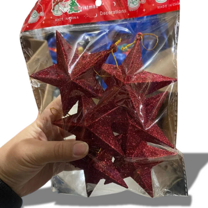 Topo de árvore de Natal, decorações de Natal colorido iluminado estrela árvore