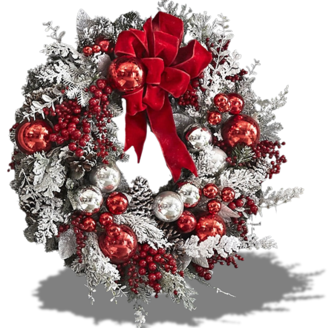 Guirlanda de Natal Artificial 35cm Guirlanda Artificial Janela Pendurada