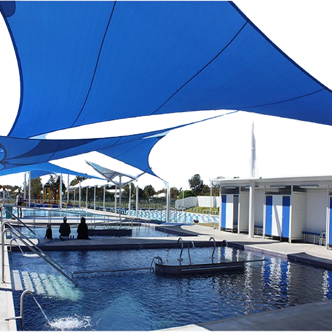 Tela Toldo Sombreamento Solar 3x2m Azul Com Kit Instalação