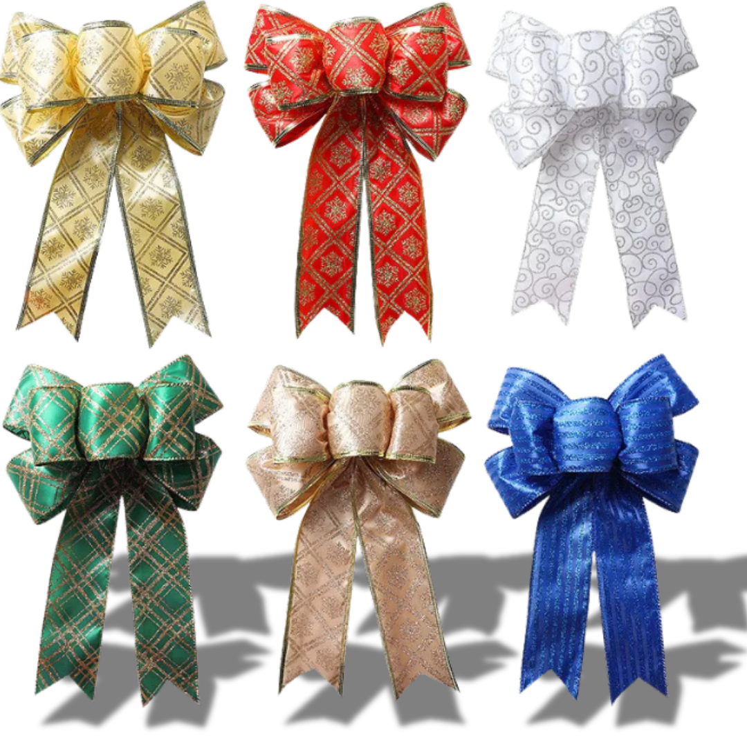 Laço Natalino Escocês Flocos De Neve