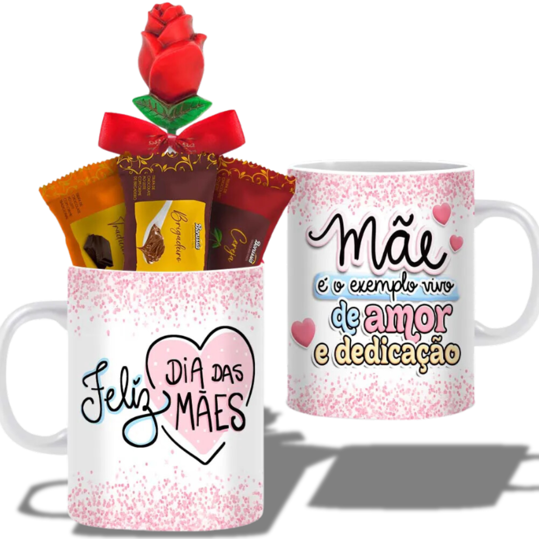 Canecas estampadas e criativas para celebrar caneca estampada Dia das Mães