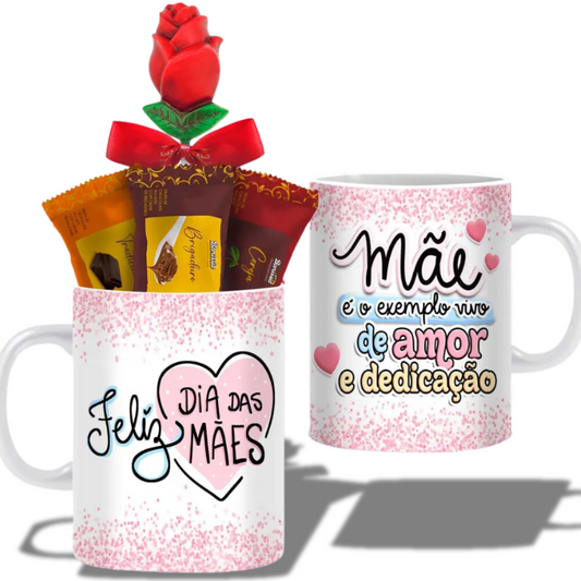 Canecas estampadas e criativas para celebrar caneca estampada Dia das Mães