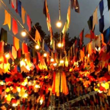 Carregar imagem no visualizador da galeria, Balão Lanterna Festa Junina Fitas Decoração Arraiá
