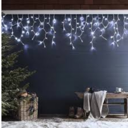 Pisca Pisca Natal Rede Com Estrela Led Azul 120 Lâmpadas 127v