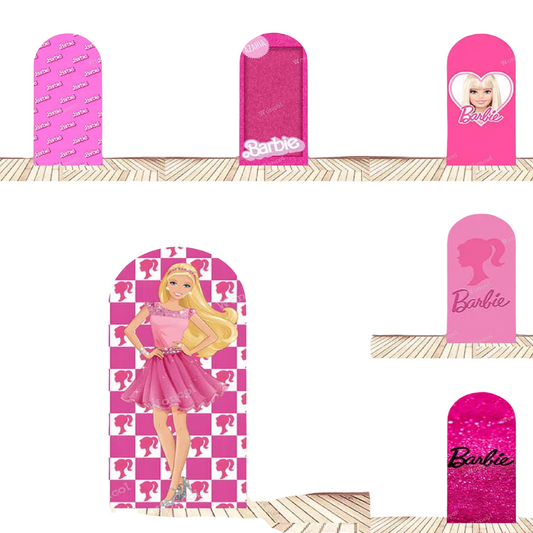 Capas para Paineis de Festa Retangular Diversos Boneca Princesa Pink