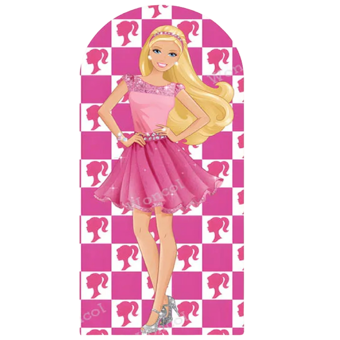 Capas para Paineis de Festa Retangular Diversos Boneca Princesa Pink