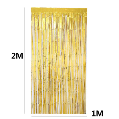 Cortinas de pano de fundo com glitter brilhante