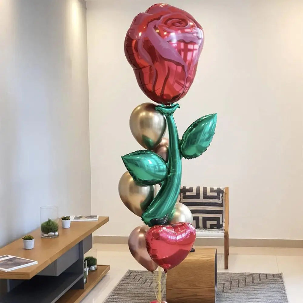 Bela Flor De Alumínio Forma Foil Balões Rosa Girassol Decoração festa Colorido Decoração