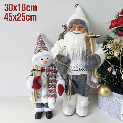 Papai Noel lenhador rústico 2 peças boneco enfeite 45*25CM luxo natal