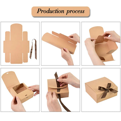 Caixas de papel Kraft de tamanho grande 1 Pacote c/4 peças