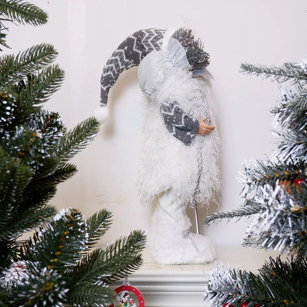 Natal papai noel bonecas de pelúcia em pé brinquedo decoração feriado ano novo