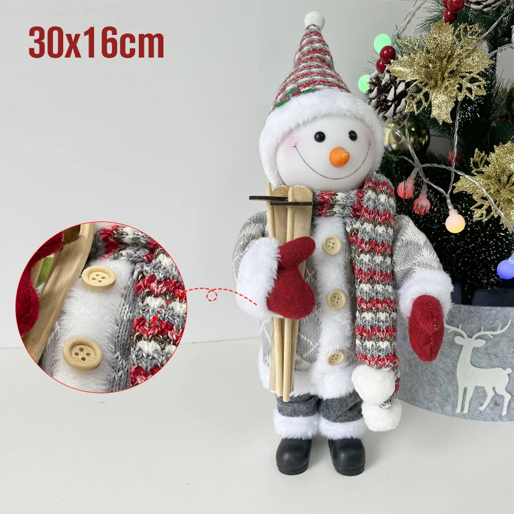 Papai Noel lenhador rústico 2 peças boneco enfeite 45*25CM luxo natal