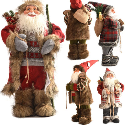 Papai Noel lenhador rústico 2 peças boneco enfeite 45*25CM luxo natal