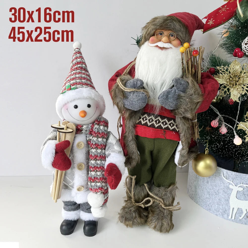 Papai Noel lenhador rústico 2 peças boneco enfeite 45*25CM luxo natal