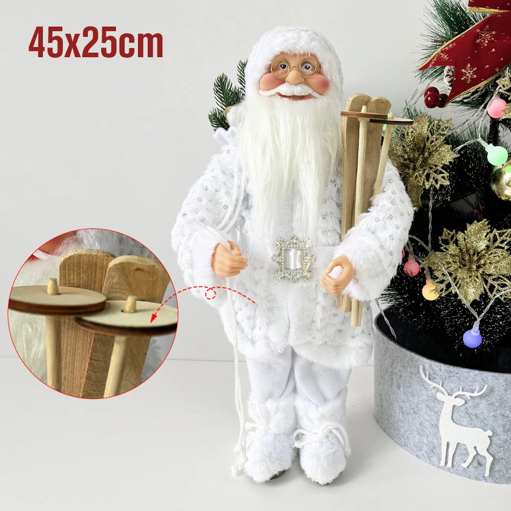 Papai Noel lenhador rústico 2 peças boneco enfeite 45*25CM luxo natal