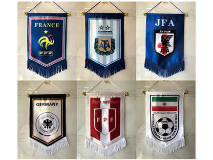 Flamula Bandeira para pendurar México com franjas, 10 x 15 cm, com ventosa.