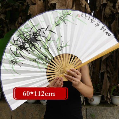 Leque Diferente De Madeira 120x220cm Bambu Branco leque de papel branco de bambu