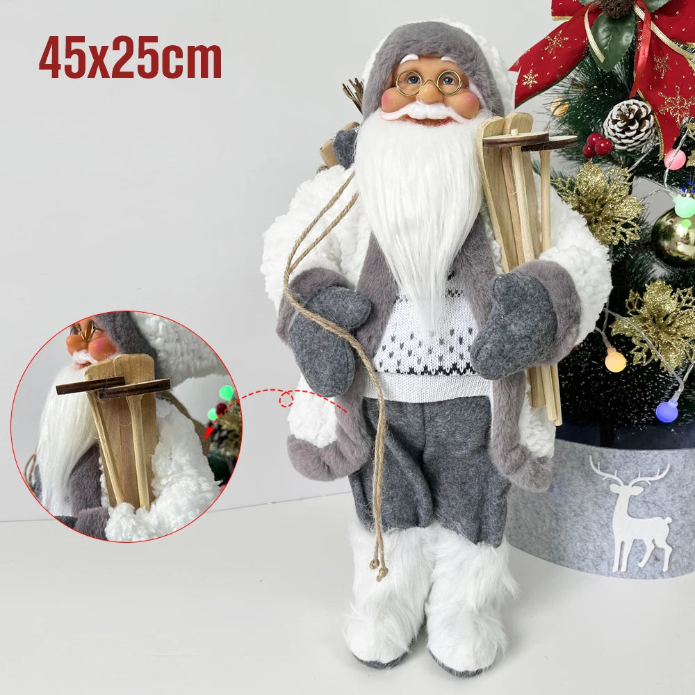 Papai Noel lenhador rústico 2 peças boneco enfeite 45*25CM luxo natal