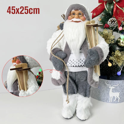 Papai Noel lenhador rústico 2 peças boneco enfeite 45*25CM luxo natal