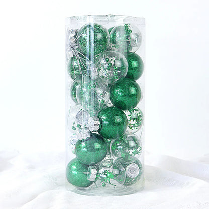 Enfeites de bola de Natal de ouro de 80 mm, 24 peças, conjunto de enfeites de alívio árvore