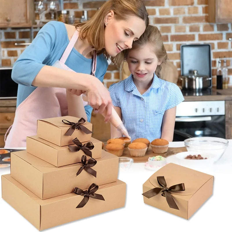Caixas de papel Kraft de tamanho grande 1 Pacote c/4 peças