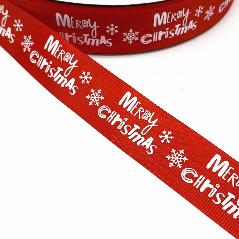 Fita Árvore Natal Decorações de Natal 1 Unidades Fitas de Gorgorão Estampadas Embrulho