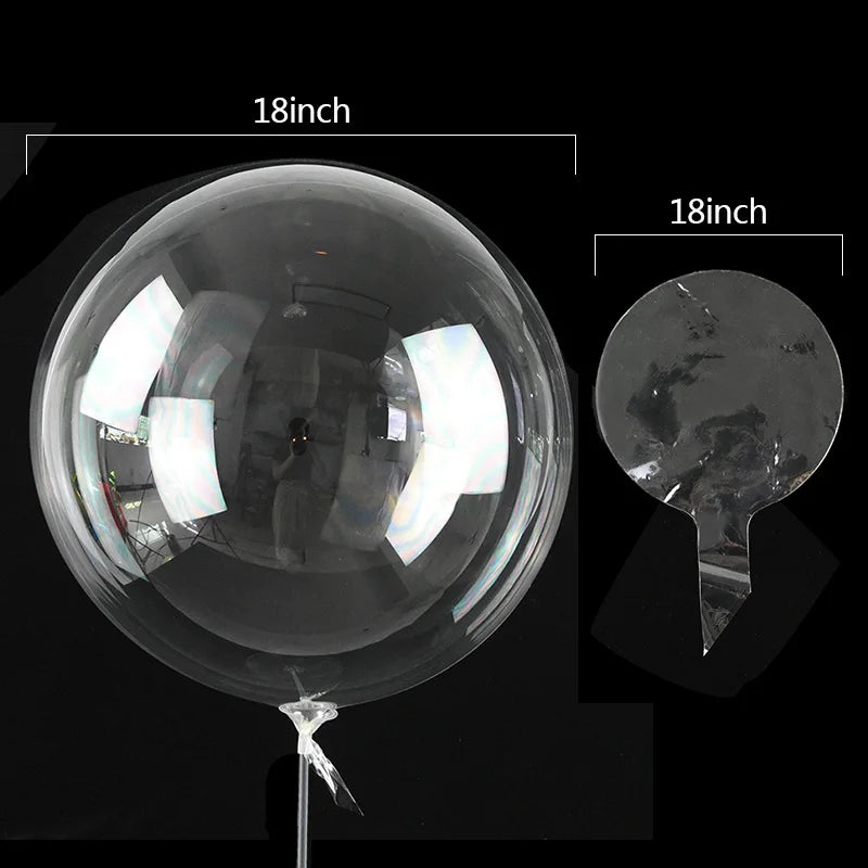 Balão Transparente Bubble 45cm - Kit 5 Unidades