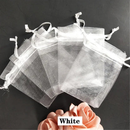 Sacolinhas organza  saquinho de organza branco (Pacote com 50 Unidades) (9x12cm)