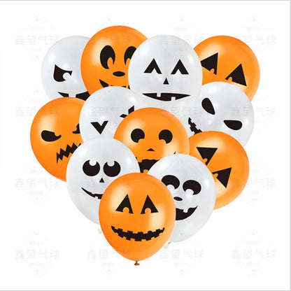 24 Peças balões de Halloween, balões de látex de 12 cm, 8 estilos, balões de Halloween