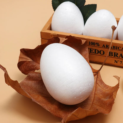Ovos de espuma de 8,5 cm para artesanato, 10 peças de ovos de isopor brancos pequenos