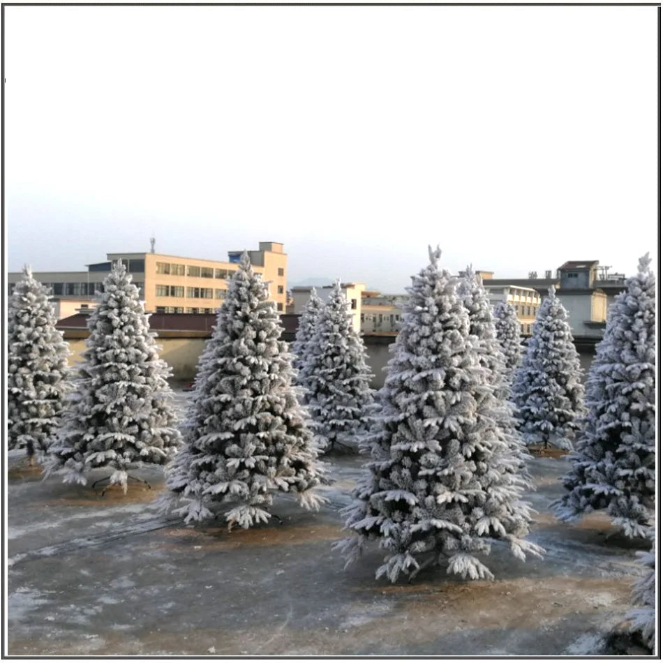 Árvore De Natal Luxo Pinheiro Neve Nevada 1.50m 412 Galhos