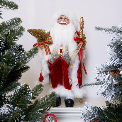 Natal papai noel bonecas de pelúcia em pé brinquedo decoração feriado ano novo