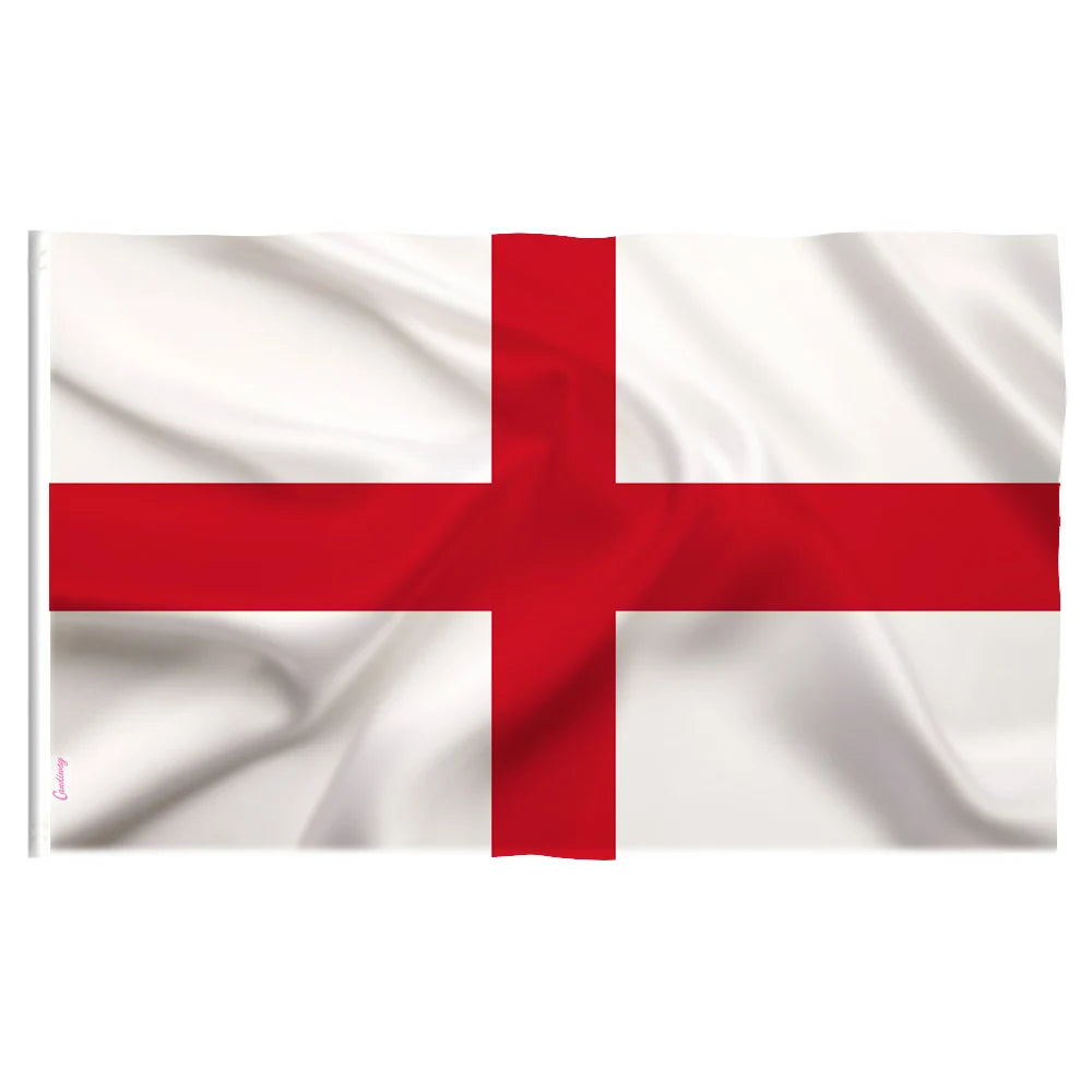 Bandeira da Inglaterra 3x5-bandeira inglesa cruz de São Jorge poliéster exterior interior tela