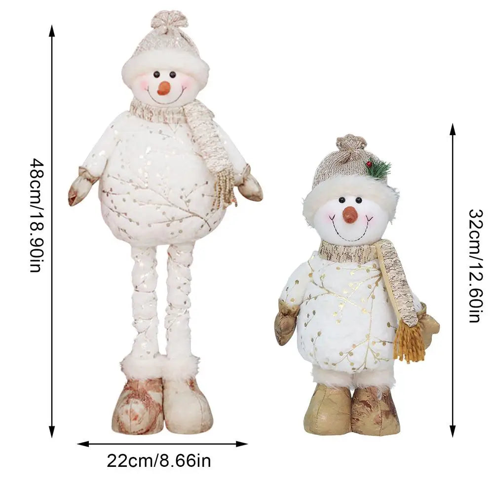 Boneco de neve branco de pé