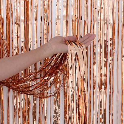 Cortinas de pano de fundo com glitter brilhante