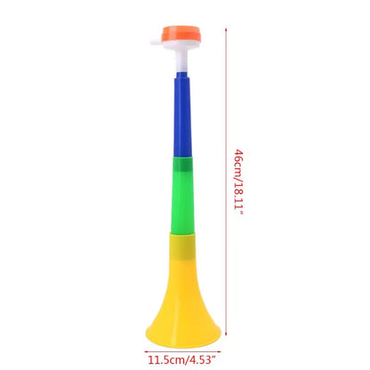 Buzina dobrável para estádio de 46 cm Vuvuzela buzinas de sopro som alto buzina futebol