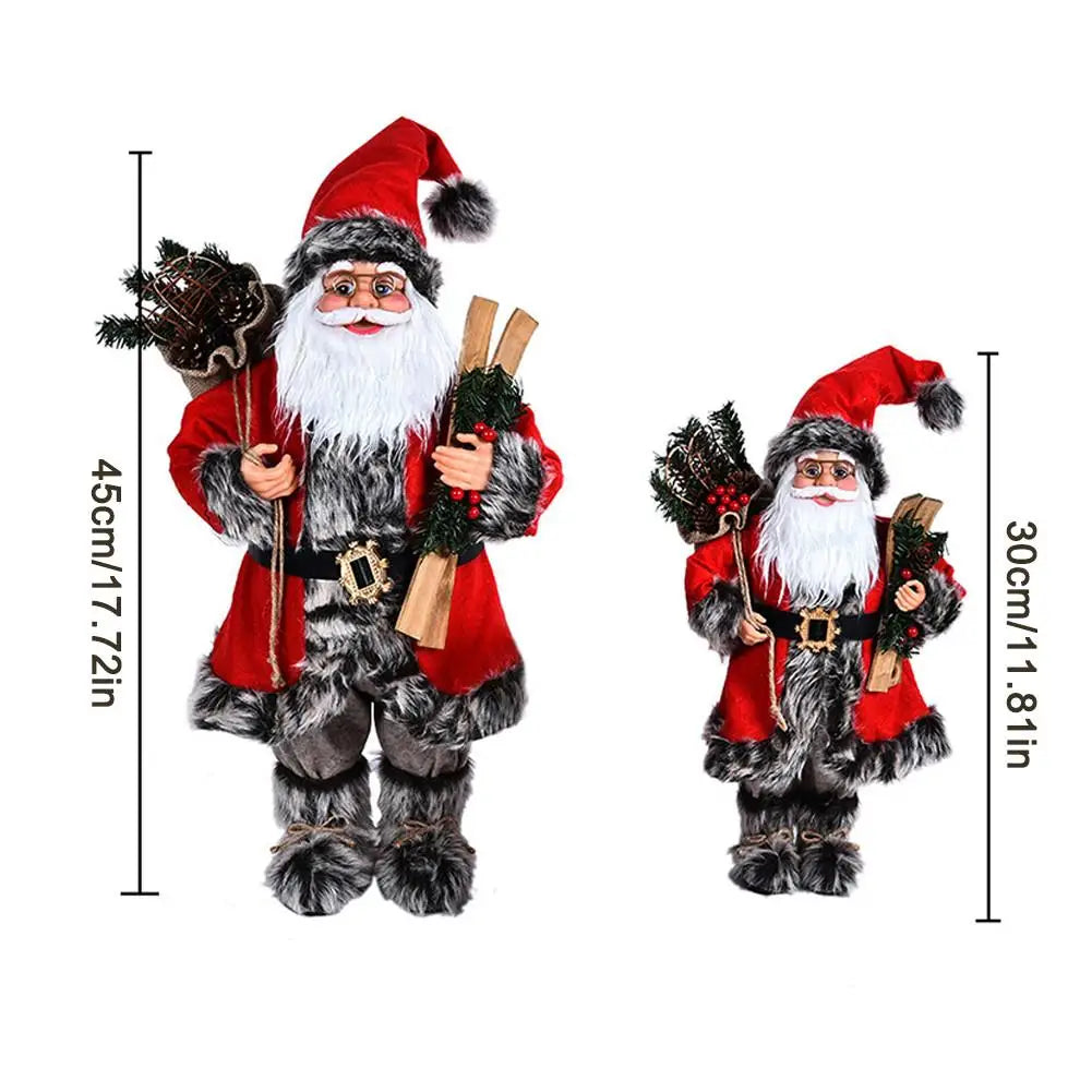 Decoração Natalina Trio Bonecos De Natal Papai Noel 30/45cm