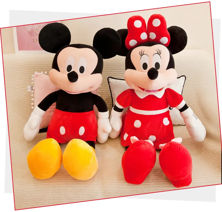 Boneco Mickey Short (Vermelho) Bonecas Pelúcia Minnie Vermelha  Mickey Tamanho 50cm