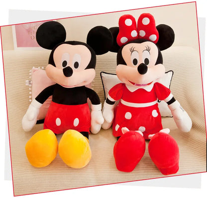 Boneco Mickey Short (Vermelho) Bonecas Pelúcia Minnie Vermelha  Mickey Tamanho 50cm