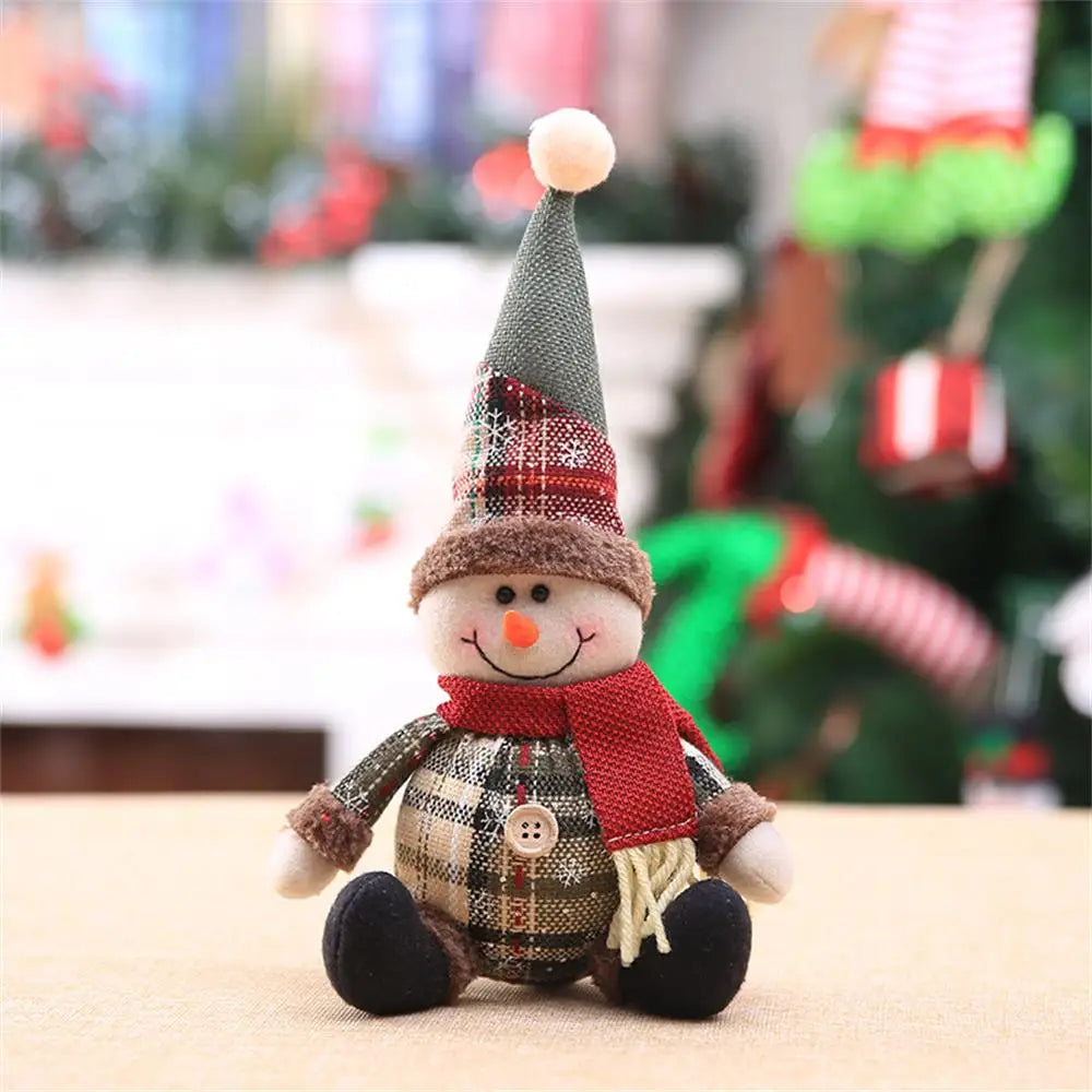 Boneco de Papai Noel fofo em forma de cervo, boneca de Natal, enfeite pendurar árvore