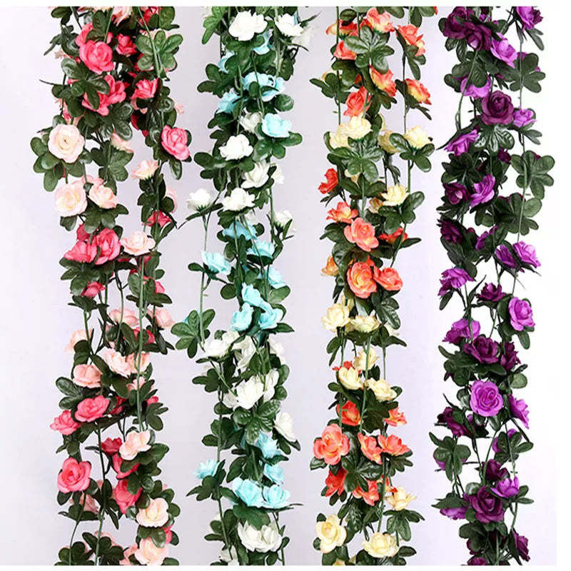 Flores Artificiais Rosas Garland De Natal Para Casamento Decoração Sala