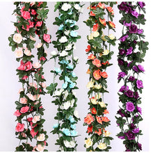 Carregar imagem no visualizador da galeria, Flores Artificiais Rosas Garland De Natal Para Casamento Decoração Sala
