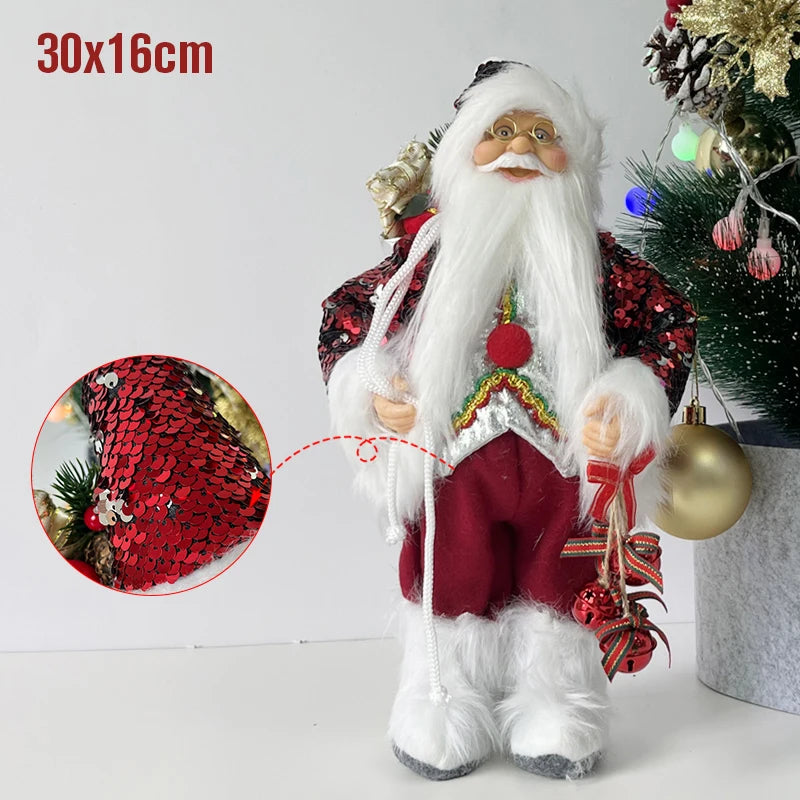 Papai Noel lenhador rústico 2 peças boneco enfeite 45*25CM luxo natal