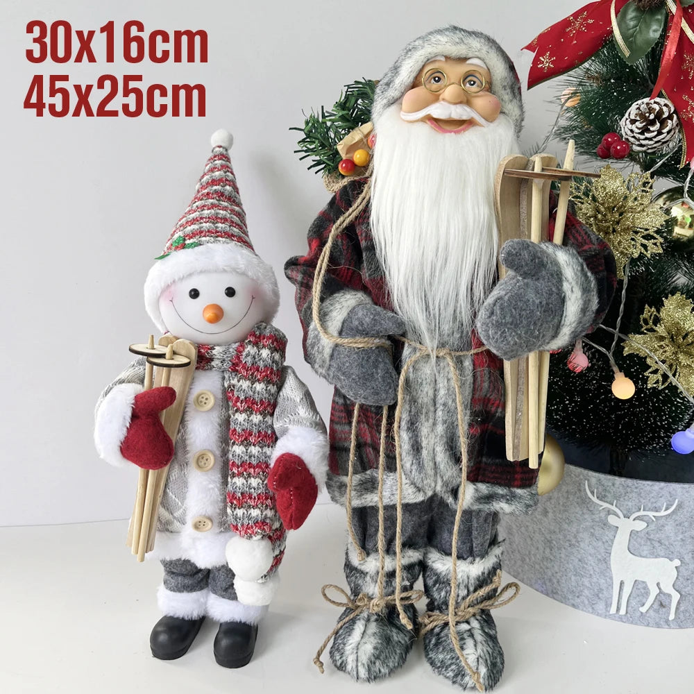 Papai Noel lenhador rústico 2 peças boneco enfeite 45*25CM luxo natal