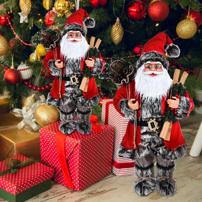 Decoração Natalina Trio Bonecos De Natal Papai Noel 30/45cm