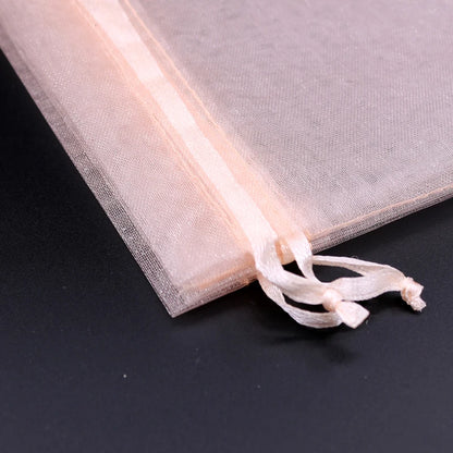 Sacolinhas organza  saquinho de organza branco (Pacote com 50 Unidades) (9x12cm)