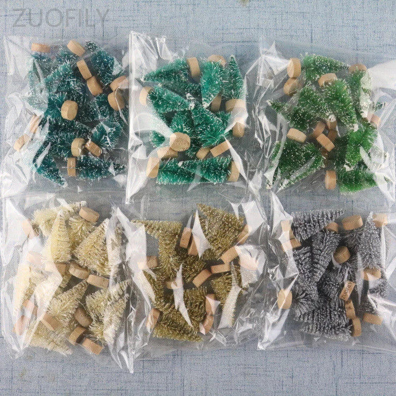 Mini Árvore Natal Cedro Seda 12 unidades/lote mini árvore de natal sisal cedro decoração