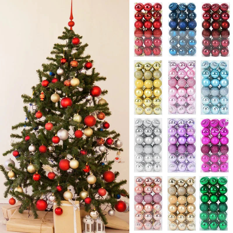 36 Pçs Ornamento de Bolas de Natal 4cm Pendant Ball Bola de Natal