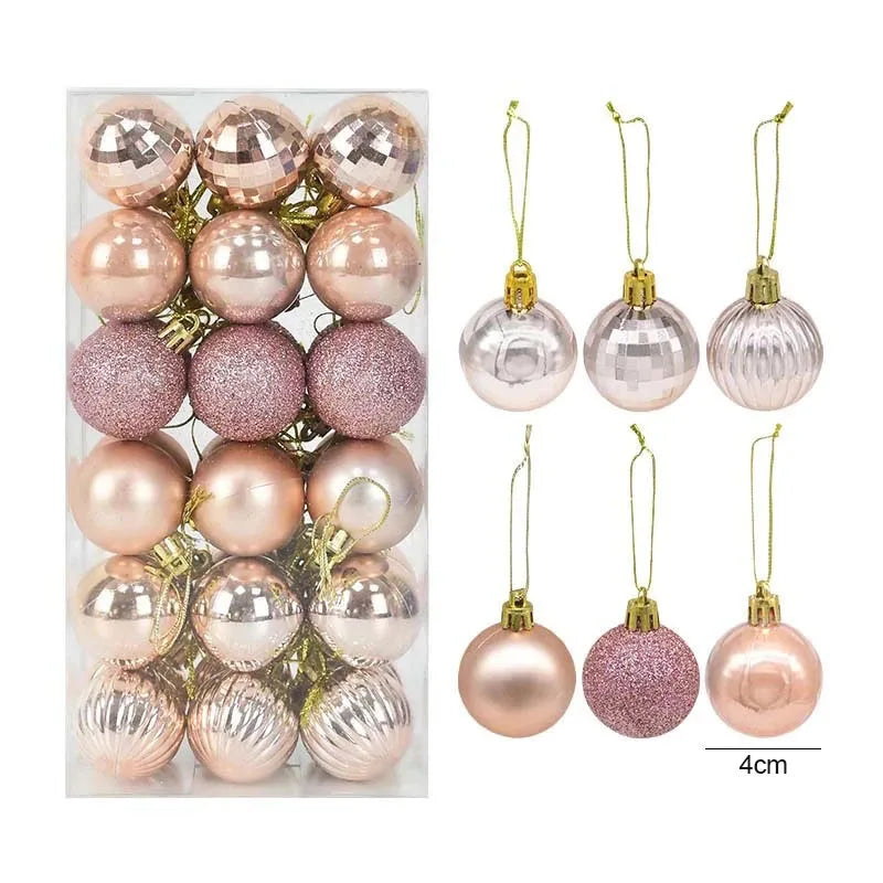 36 Pçs Ornamento de Bolas de Natal 4cm Pendant Ball Bola de Natal