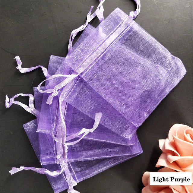 Sacolinhas organza  saquinho de organza branco (Pacote com 50 Unidades) (9x12cm)